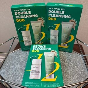 New bundle of 3 sets of Anua Travel size Double Cleansing Duo